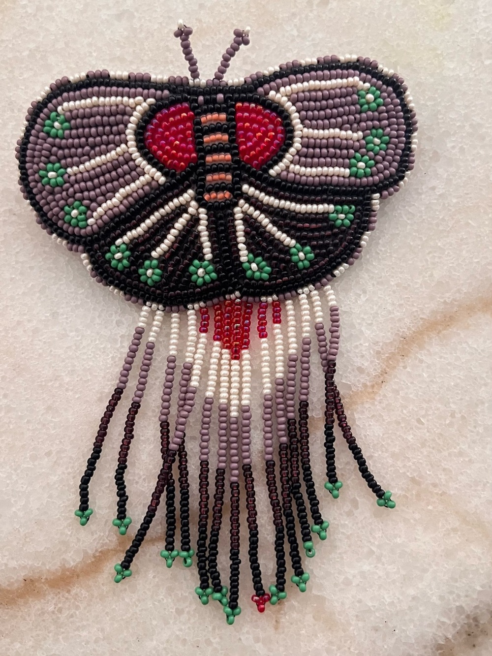 Hand beaded Native American hair piece / clip